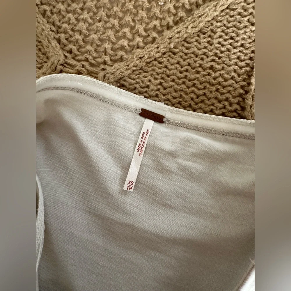 Free people Stone beige color strapless dress size XS